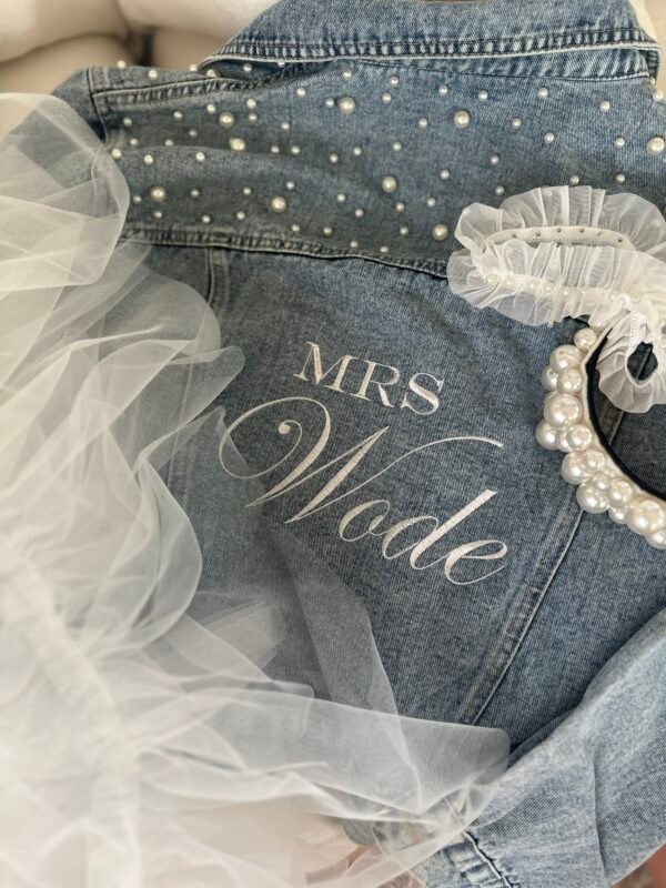 Custom Pearl Denim Jacket (Pre Order)