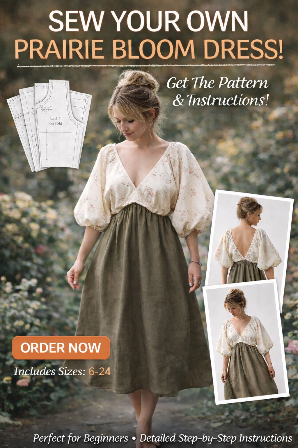 Prairie Bloom Dress Pattern