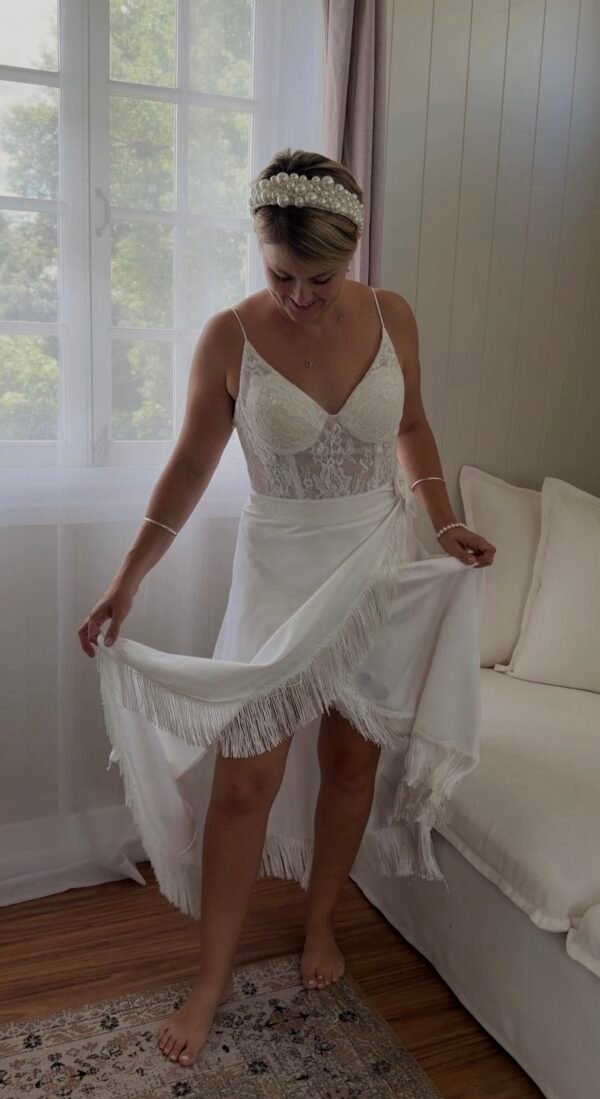 Reverie Fringe Wrap Skirt - sz S