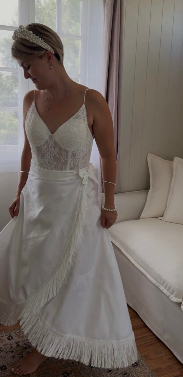 Reverie Fringe Wrap Skirt - sz S